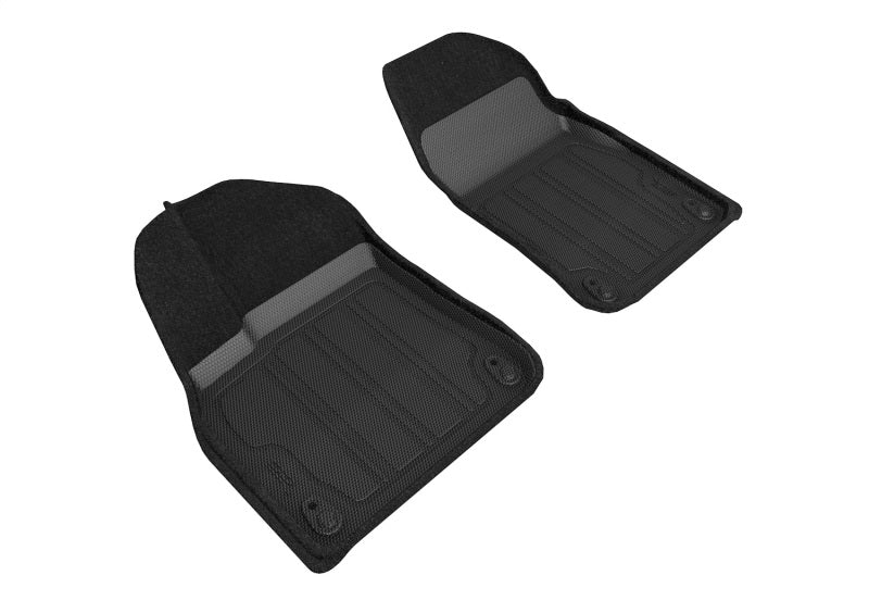 3D MAXpider SLPO01914709 19-21 Porsche Cayenne 2021 Cayenne GTS Elegant Hybrid 1st Row Floormat - Black