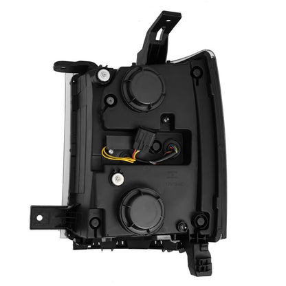 AlphaRex 880245 14-15 Chevy 1500 PRO-Series Projector Headlights Black w/ Sequential Signal &  DRL