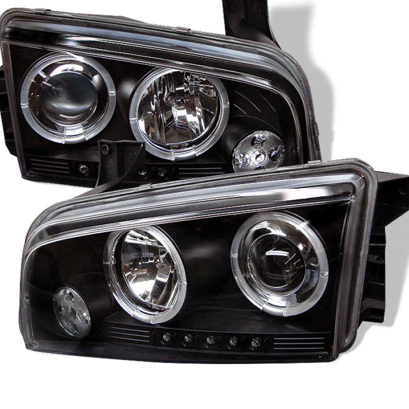 Spyder Dodge Charger 06-10 Projector Headlights Halogen Only - LED Halo LED Blk PRO-YD-DCH05-LED-BK - eliteracefab.com