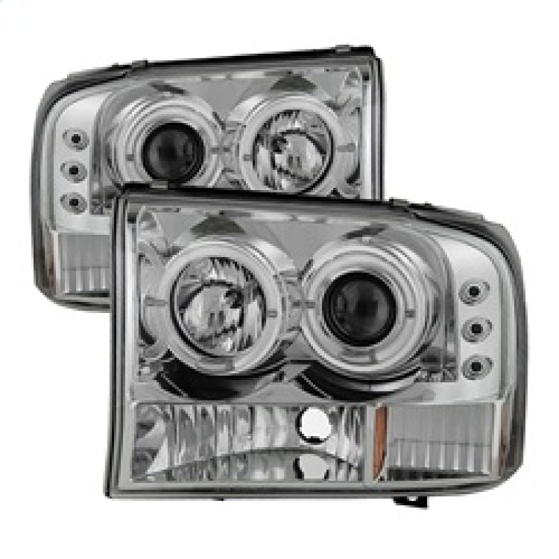 Spyder Ford F250 Super Duty 99-04 Projector Version 2 LED Halo LED Chrm PRO-YD-FF25099-1P-G2-C - eliteracefab.com