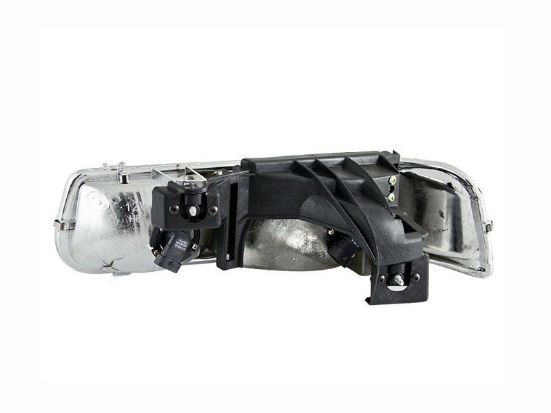 ANZO USA Chevrolet Silverado Crystal Headlights Chrome; 1999-2002 - eliteracefab.com