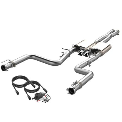 QTP 15-18 Dodge Challenger 6.2L/6.4L 304SS Screamer Cat-Back Exhaust w/3in Tips - eliteracefab.com