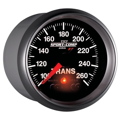Autometer Elite 52.4mm 100-260F Transmission Temprature Peak & Warn w/ Electronic Control Gauge.
