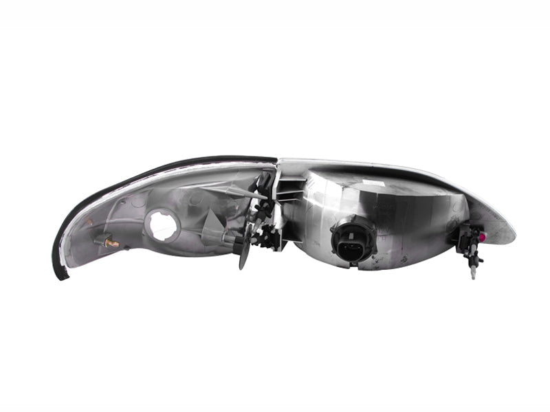 ANZO 1994-1998 Ford Mustang Crystal Headlights Chrome - eliteracefab.com