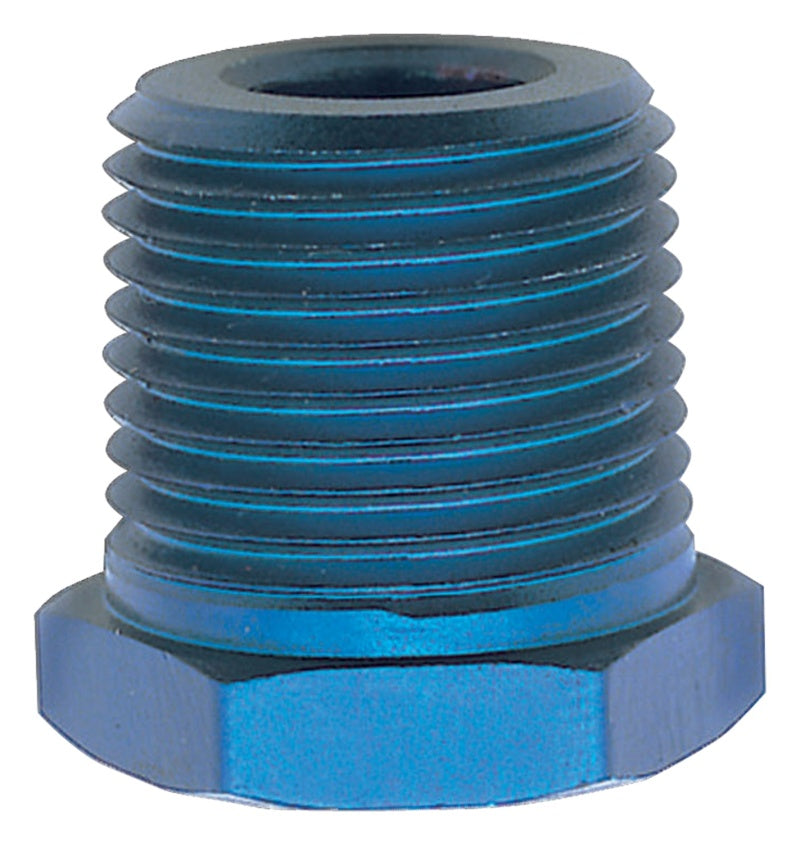 Russell Performance 3/8in Male to 1/4in Female Pipe Bushing Reducer (Blue)