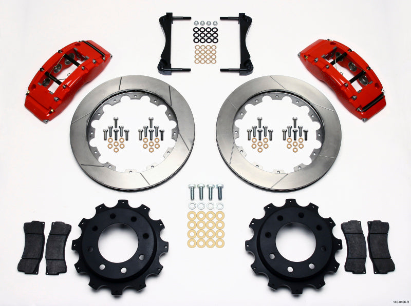 Wilwood TC6R Rear Kit 16.00in Red 1999-2010 GM Trk 2500 HD 4.84 Cntr Wilwood