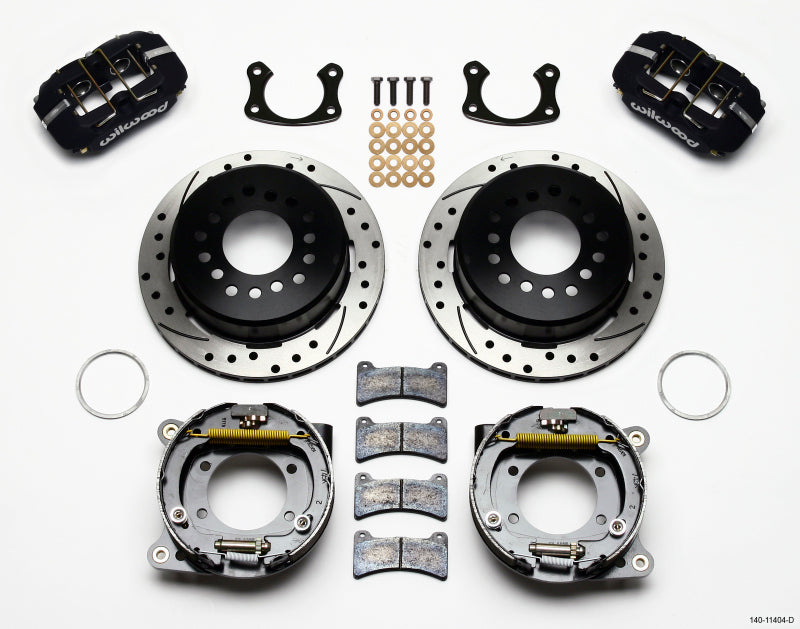 Wilwood Dynapro Low-Profile 11.00in P-Brake Kit Drilled New Big Ford 2.50in Off Front Mount Wilwood