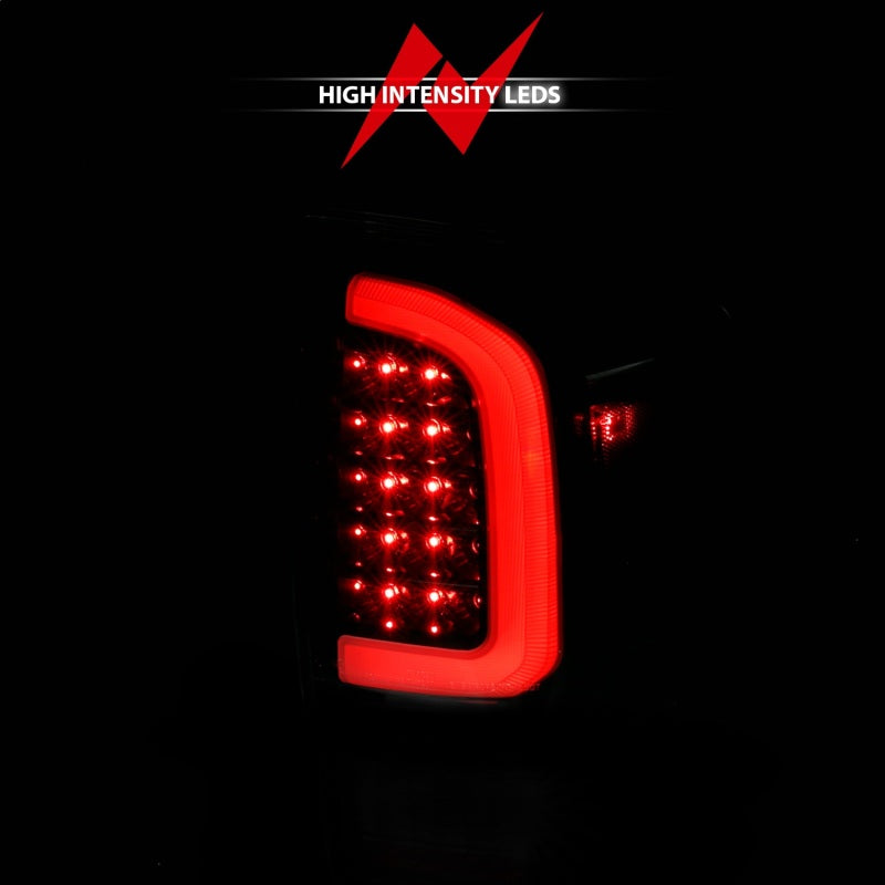 ANZO 16-21 Toyota Tacoma LED Tail Lights - w/ Light Bar Sequential Black Housing & Clear Lens - eliteracefab.com