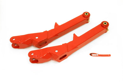 BMR CAMARO LOWER CONTROL ARMS, REAR, NON-ADJUSTABLE, POLY BUSHINGS RED ( 2010-2015 ) - eliteracefab.com