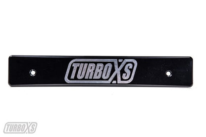 Turbo XS 08-14 Subaru WRX/STi Billet Aluminum License Plate Delete Black Machined TurboXS Logo WS08-LPD-BLK-TXS