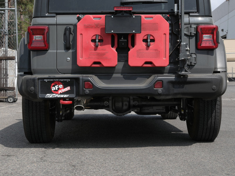 aFe MACH Force-Xp Axle-Back Exhaust System w/Polished Tip 18-20 Jeep Wrangler L4-2.0T / V6-3.6L aFe