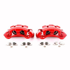 Power Stop 00-05 Ford Excursion Front Red Calipers w/Brackets - Pair - eliteracefab.com