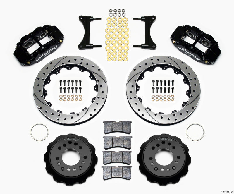 Wilwood Narrow Superlite 6R Front Hat Kit 12.88in Drilled 93-96 Mazda RX7 Wilwood
