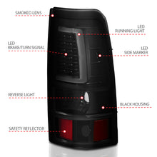 Load image into Gallery viewer, ANZO 2003-2006 Chevy Silverado 1500 LED Taillights Plank Style Black w/Smoke Lens - eliteracefab.com