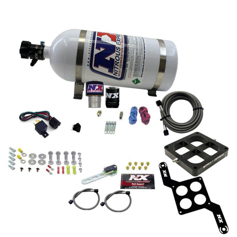 Nitrous Express Single Entry Crossbar RNC .178 4500 Flange Nitrous Kit (250-650HP) w/10lb Bottle