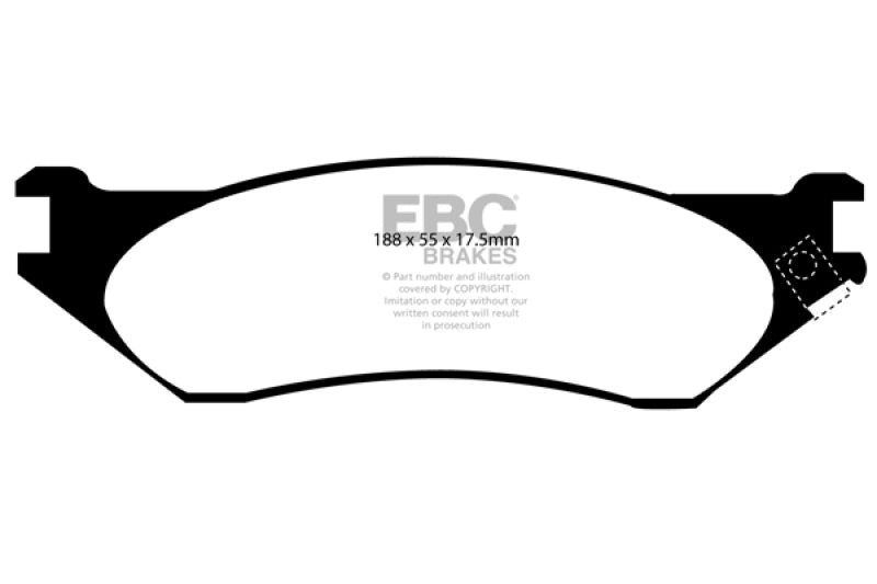 EBC 98-02 Dodge B150 B1500 Cargo 1500 Van 1/2 Ton Greenstuff Front Brake Pads - eliteracefab.com