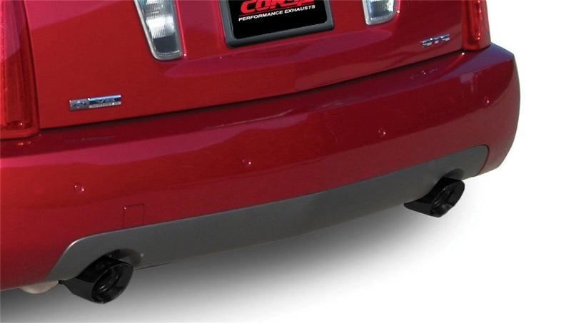Corsa 05-07 Cadillac STS 4.6L 2.5in Axle-Back Dual Rear w Single 4in Black Pro-Series Tips CORSA Performance
