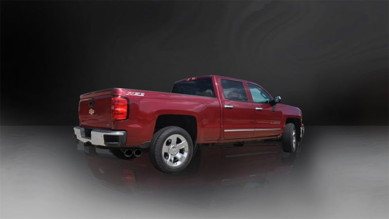 Corsa 14 GM Sierra/Silverado 1500 Crew/Dbl / Short/Std. Bed 6.2L V8 Black Sport Single Side CB Exht - eliteracefab.com