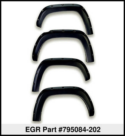 EGR 16+ Toyota Tacoma w/Mudflap Bolt-On Look Color Match Fender Flares - Set - Black