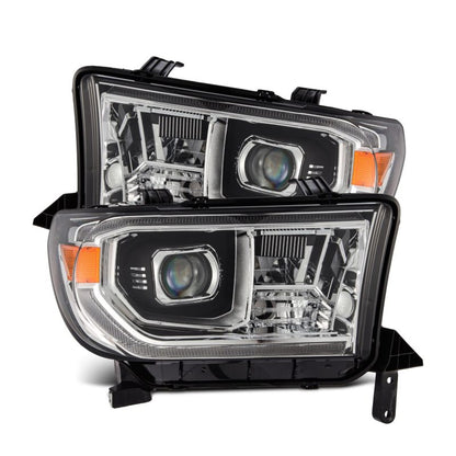 AlphaRex 880827 07-13 Toyota Tundra / 08-17 Sequoia PRO-Series Projector Headlights Chrome w/Seq. Sig. + DR
