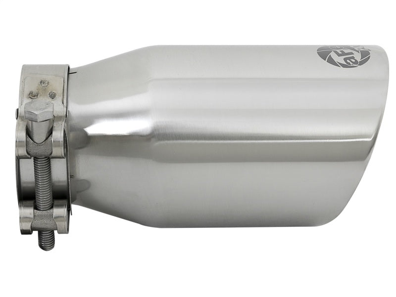 aFe MACH Force-Xp Universal 304 SS Single-Wall Clamp-On Exhaust Tip - Polished aFe