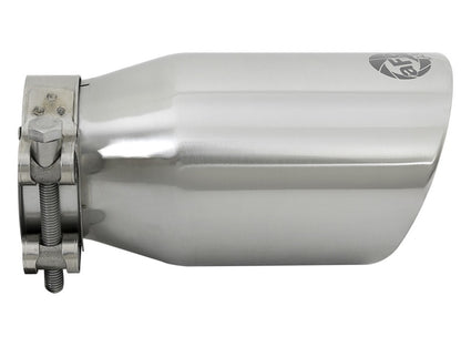 aFe MACH Force-Xp Universal 304 SS Single-Wall Clamp-On Exhaust Tip - Polished aFe