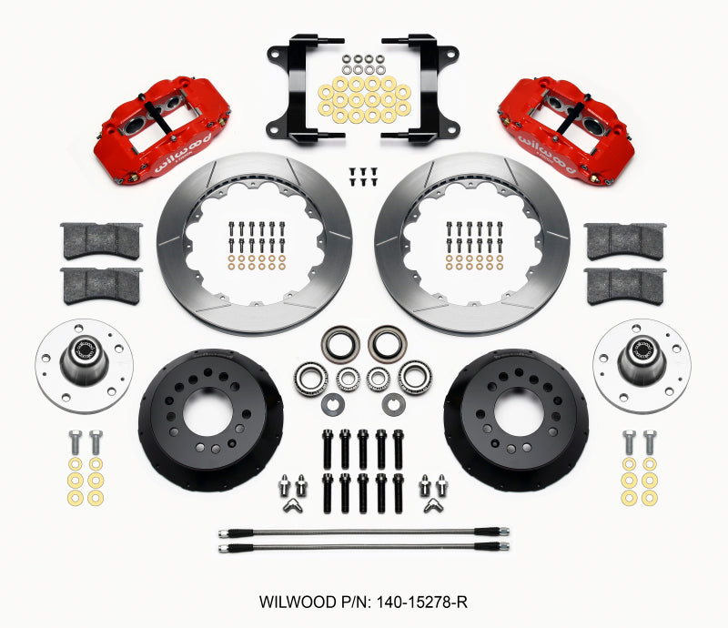 Wilwood Narrow Superlite 6R Front Hub Kit 12.88in Red 82-92 Camaro//Firebird Wilwood