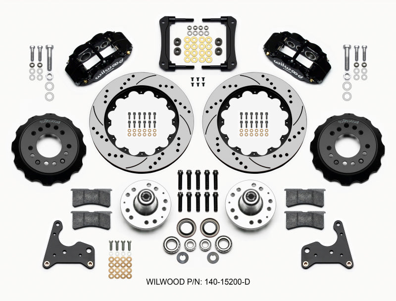 Wilwood Narrow Superlite 6R Front Hub Kit 14.00in Drilled 65-72 CDP C Body -Drum Wilwood