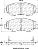 StopTech Premium Ceramic Front Brake Pads - 308.09140