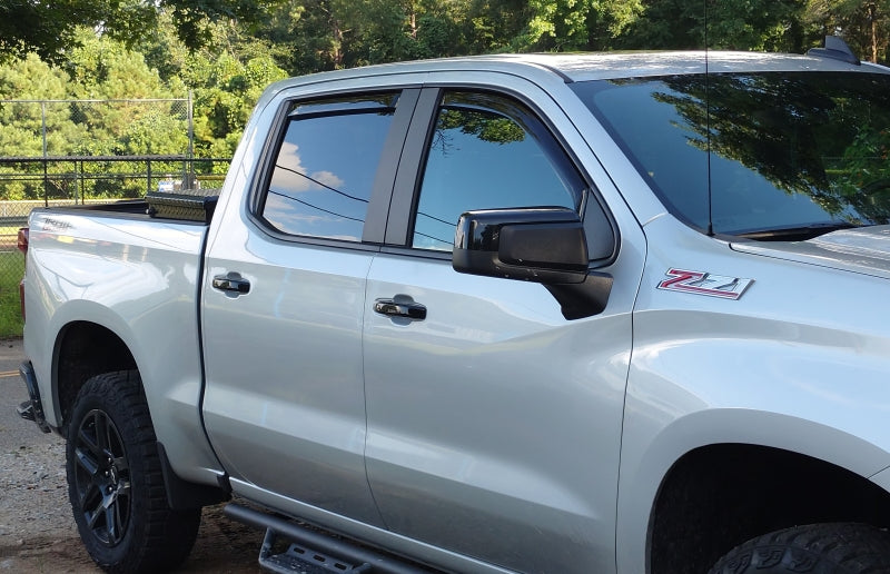 EGR 2019 Chevy 1500 Crew Cab In-Channel Window Visors - Dark Smoke EGR