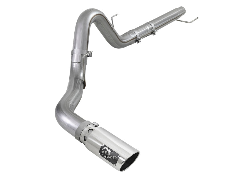 aFe Large Bore-HD 4in 409 SS DPF-Back Exh 18-19 Ford F-150 V6-3.0L (td) w/ Polished Tip aFe