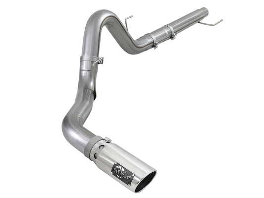 aFe Large Bore-HD 4in 409 SS DPF-Back Exh 18-19 Ford F-150 V6-3.0L (td) w/ Polished Tip aFe