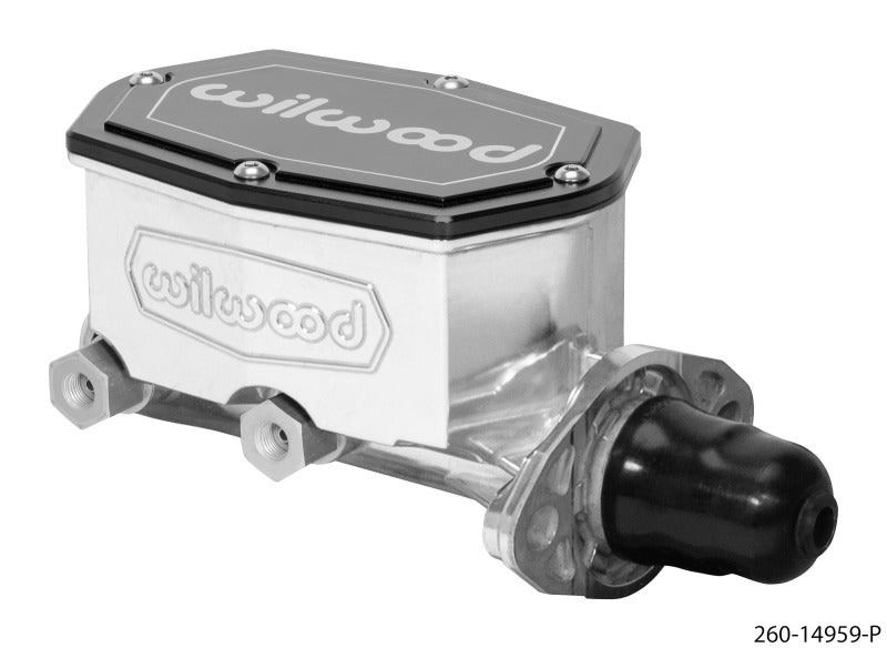 Wilwood Compact Tandem Master Cylinder - 1in Bore - w/Pushrod (Ball Burnished) Wilwood
