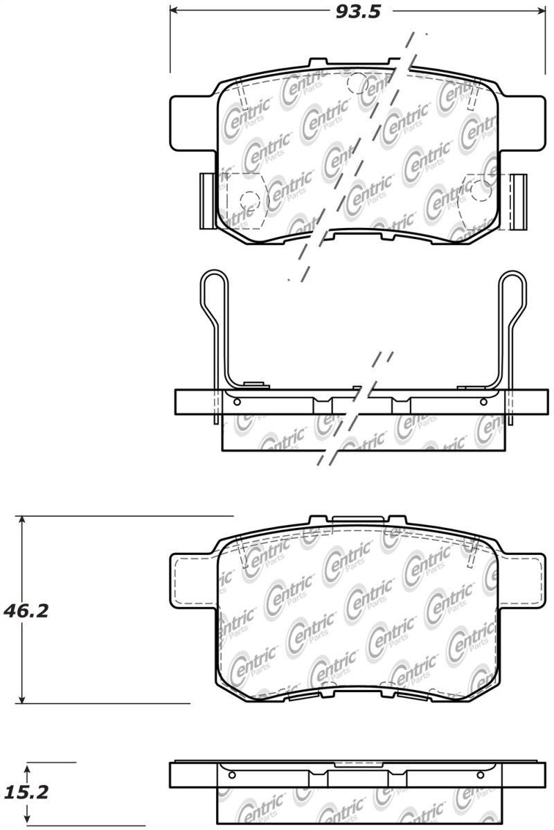 StopTech Sport Performance 11-17 Honda Accord Rear Brake Pads - eliteracefab.com