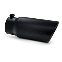 Load image into Gallery viewer, MBRP Universal Tip 5 O.D. Angled Rolled End 4 inlet 12 length - Black Finish - eliteracefab.com