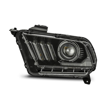 AlphaRex 880110 10-12 Ford Mustang PRO-Series Projector Headlights Plank Style Jet Black w/Top/Bottom DRL