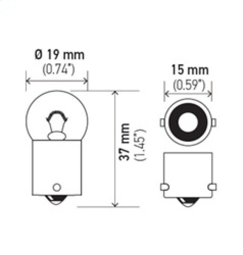 Hella Bulb 5007 12V 5W Ba15S B6 Sb