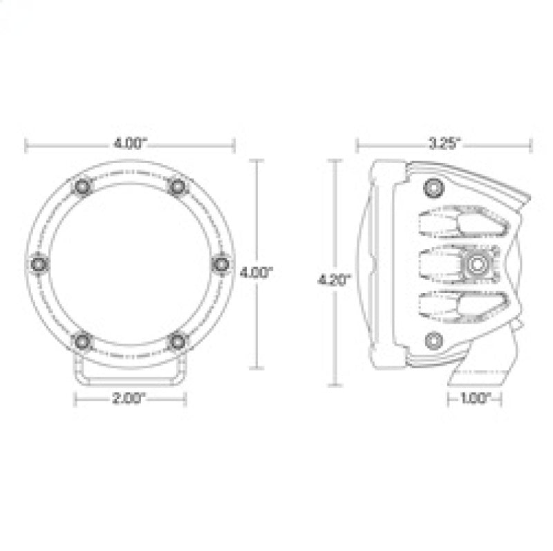 Rigid Industries 360-Series 4in LED SAE J583 Fog Light - White (Pair) - eliteracefab.com