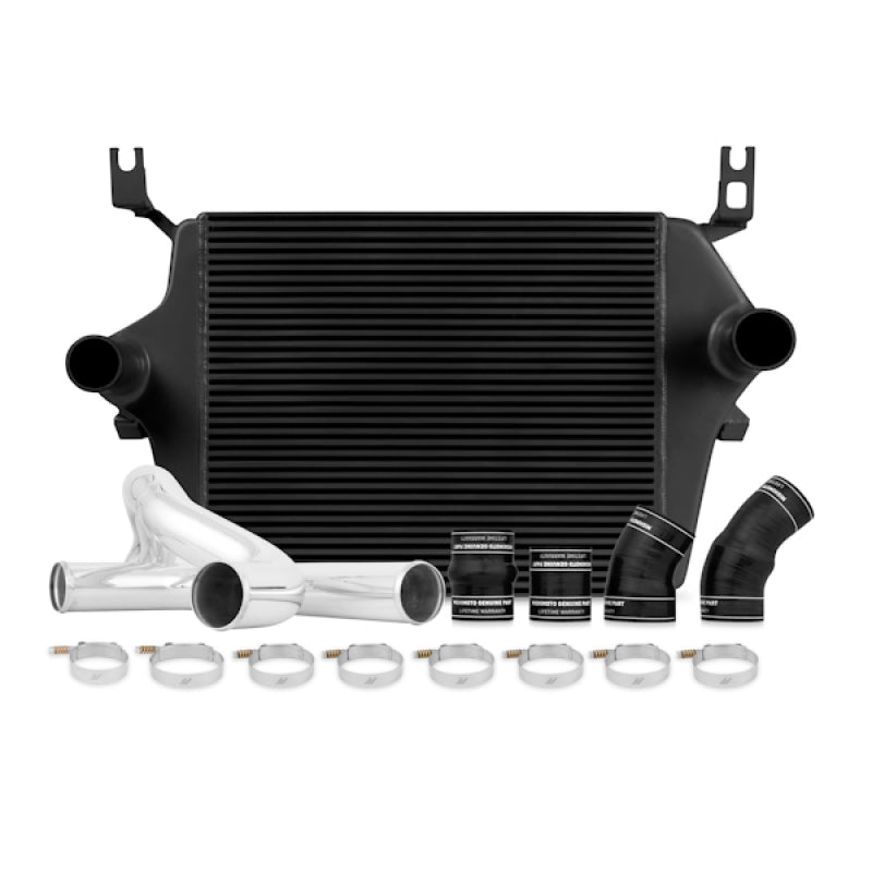 Mishimoto 03-07 Ford 6.0L Powerstroke Intercooler Kit w/ Pipes (Black) - eliteracefab.com