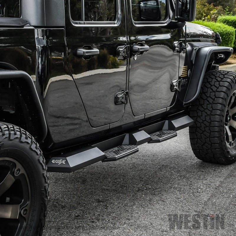 Westin 2020 Jeep Gladiator HDX Xtreme Nerf Step Bars - Textured Black - eliteracefab.com