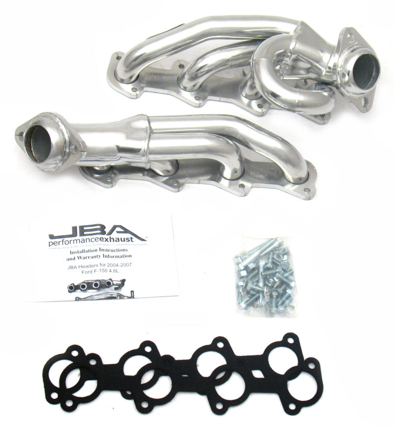 JBA 04-08 Ford F-150 4.6L 2V 1-1/2in Primary Silver Ctd Cat4Ward Header