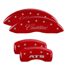 Load image into Gallery viewer, MGP 4 Caliper Covers Engraved Front &amp; Rear GMC Red finish silver ch - eliteracefab.com