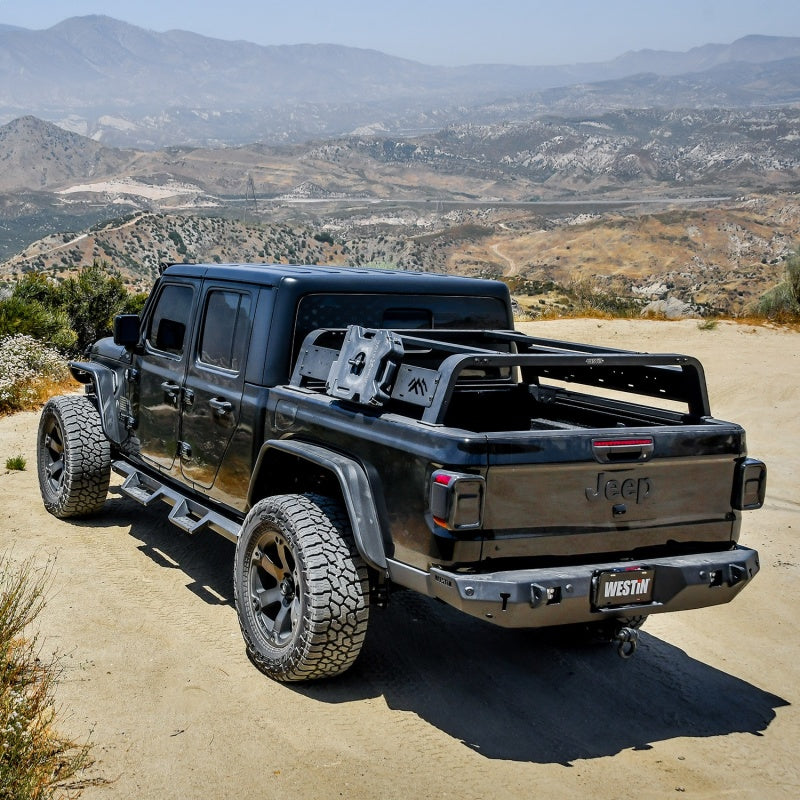 Westin 2021 Jeep Gladiator Overland Cargo Rack - Textured Black - eliteracefab.com