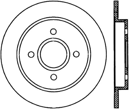 StopTech Power Slot 14-19 Ford Fiesta / 01-07 Ford Focus Slotted Left Rear Cryo Rotor Stoptech