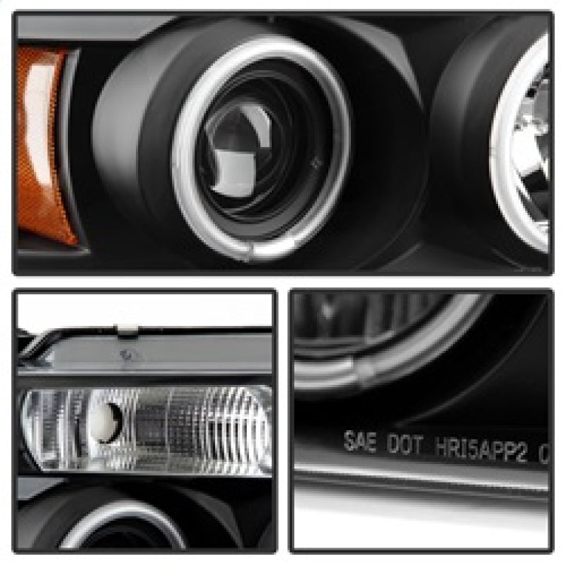 Spyder Ford F150 04-08 Projector Headlights Version 2 CCFL Halo LED Blk PRO-YD-FF15004-CCFL-G2-BK - eliteracefab.com