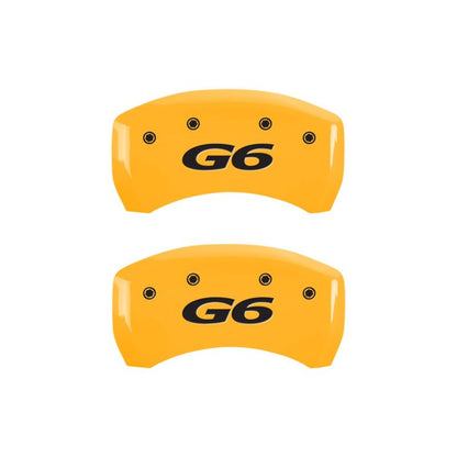MGP 4 Caliper Covers Engraved Front Pontiac Rear G6 Yellow Finish Black Char 2007 Pontiac G5 MGP