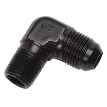 Load image into Gallery viewer, Russell Performance -6 AN to 1/4in NPT 90 Degree Flare to Pipe Adapter (Black)