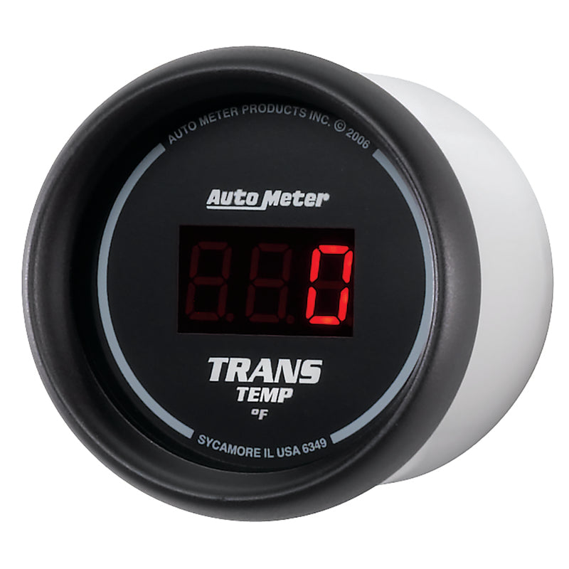 Autometer Z Series 52mm Black Digital 0-300 Deg F Transmission Temperature Gauge 6349