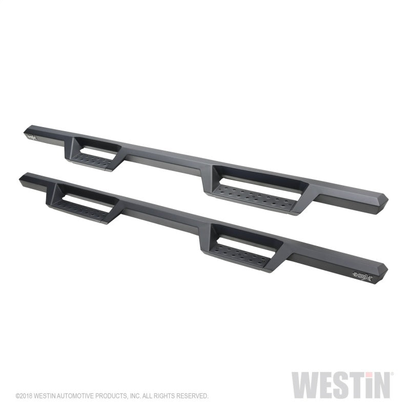 Westin 2019 Chevrolet Silverado / GMC Sierra 1500 Crew Cab Drop Nerf Step Bars - Textured Black - eliteracefab.com