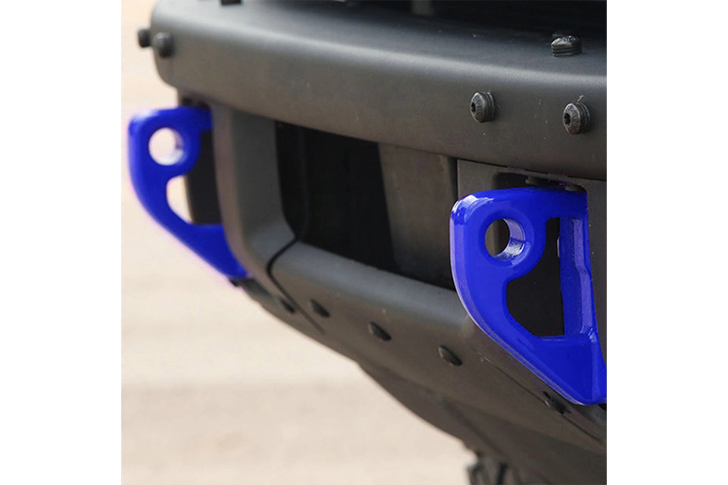 Ford Racing 2021+ Bronco Front Bumper Tow Hooks - Blue (Pair) - eliteracefab.com